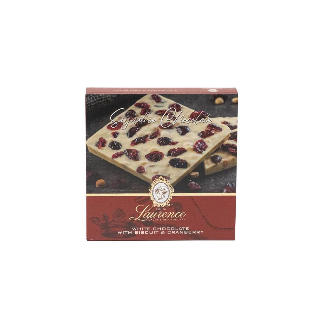 ΛΕΥΚΗ ΣΟΚΟΛΑΤΑ CRANBERRY ΜΠΙΣΚΟΤΟ LAURENCE