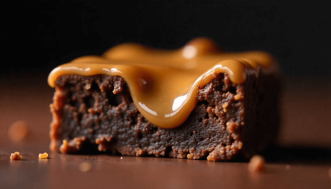 Brownies me Fistikoboutyro kai Karamela